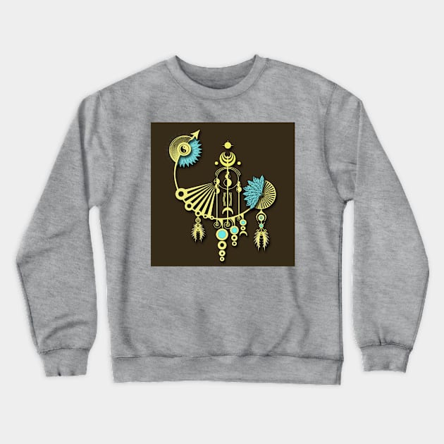 Tock Retro Art Ornament Crewneck Sweatshirt by DISmithArt